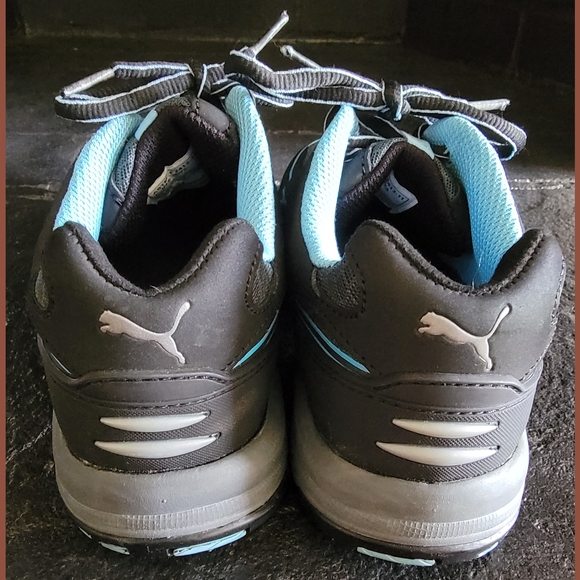 Puma Women's Size 6.5 M Fuse Motion SD Low Black Blue Steel Toe Safety Shoes - Picture 2 of 7